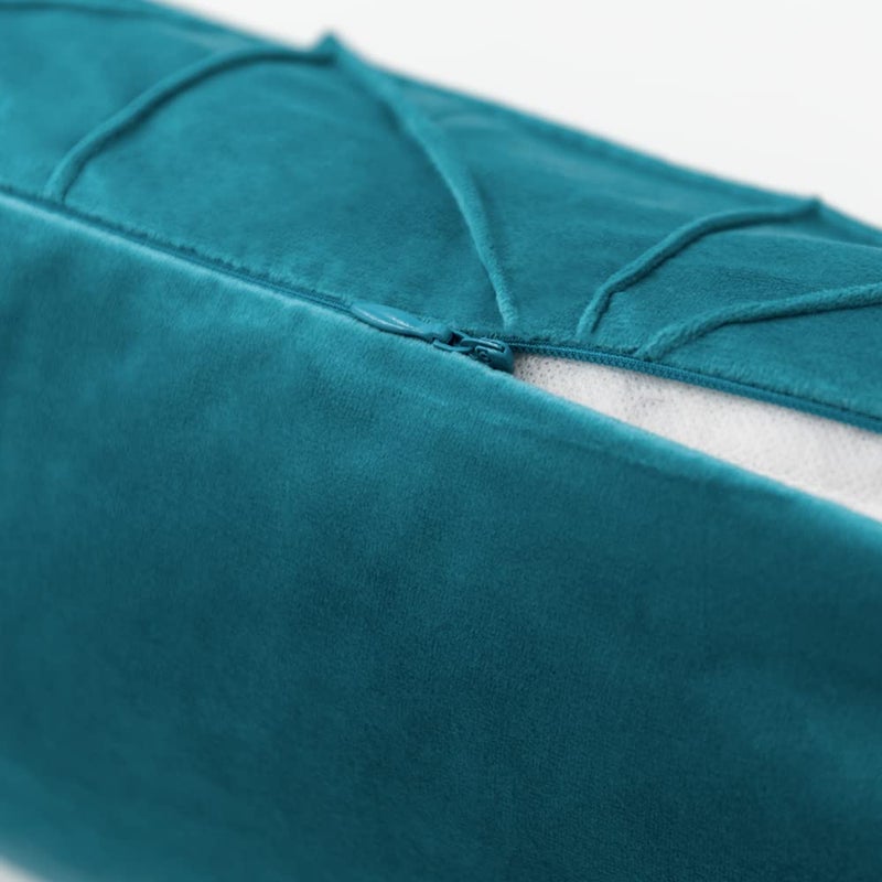 JWH Velvet Pillow Covers Decorative Line Throw Pillow Case Lumbar Pillowcase Soft Cushion Cover for Bed Couch Bedroom Chair Sofa 14x24 Inch Teal Blue - Image 5